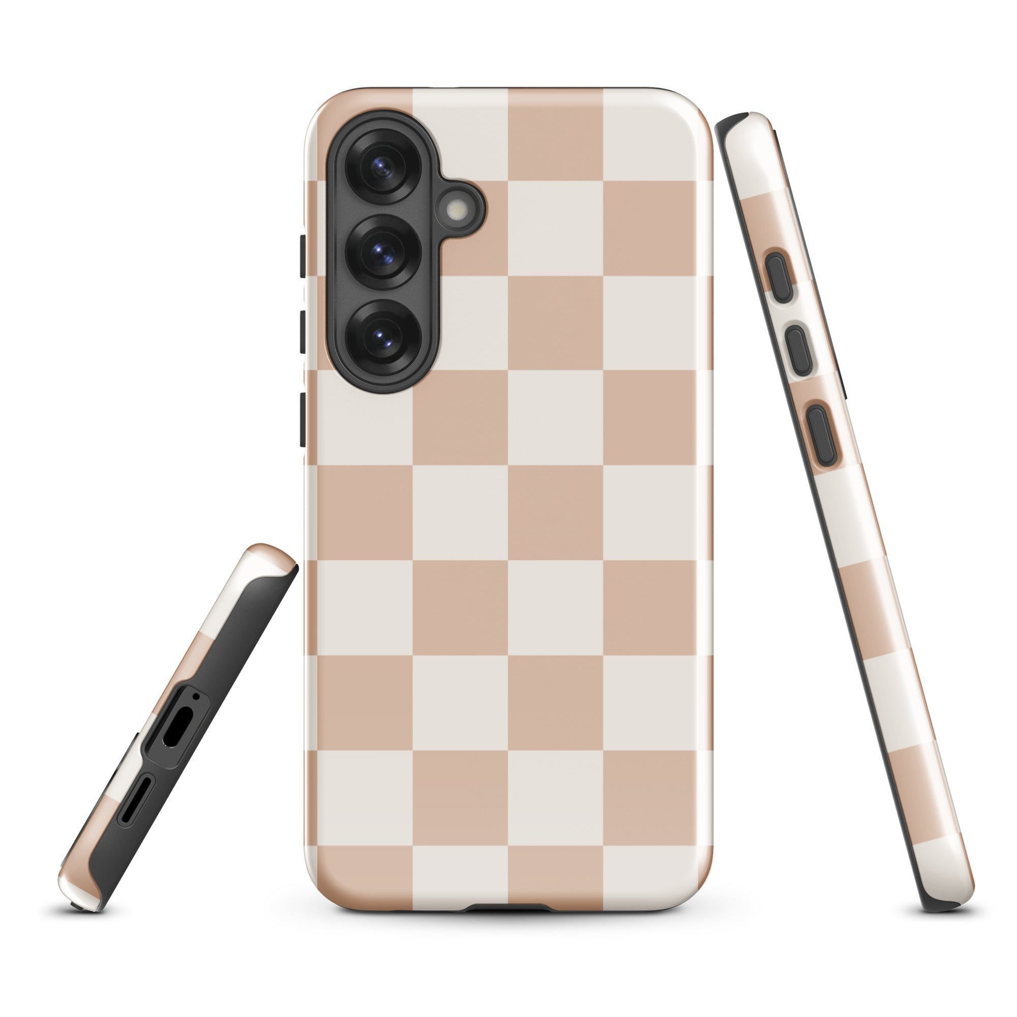 Beige Checkerboard Tough Case for Samsung