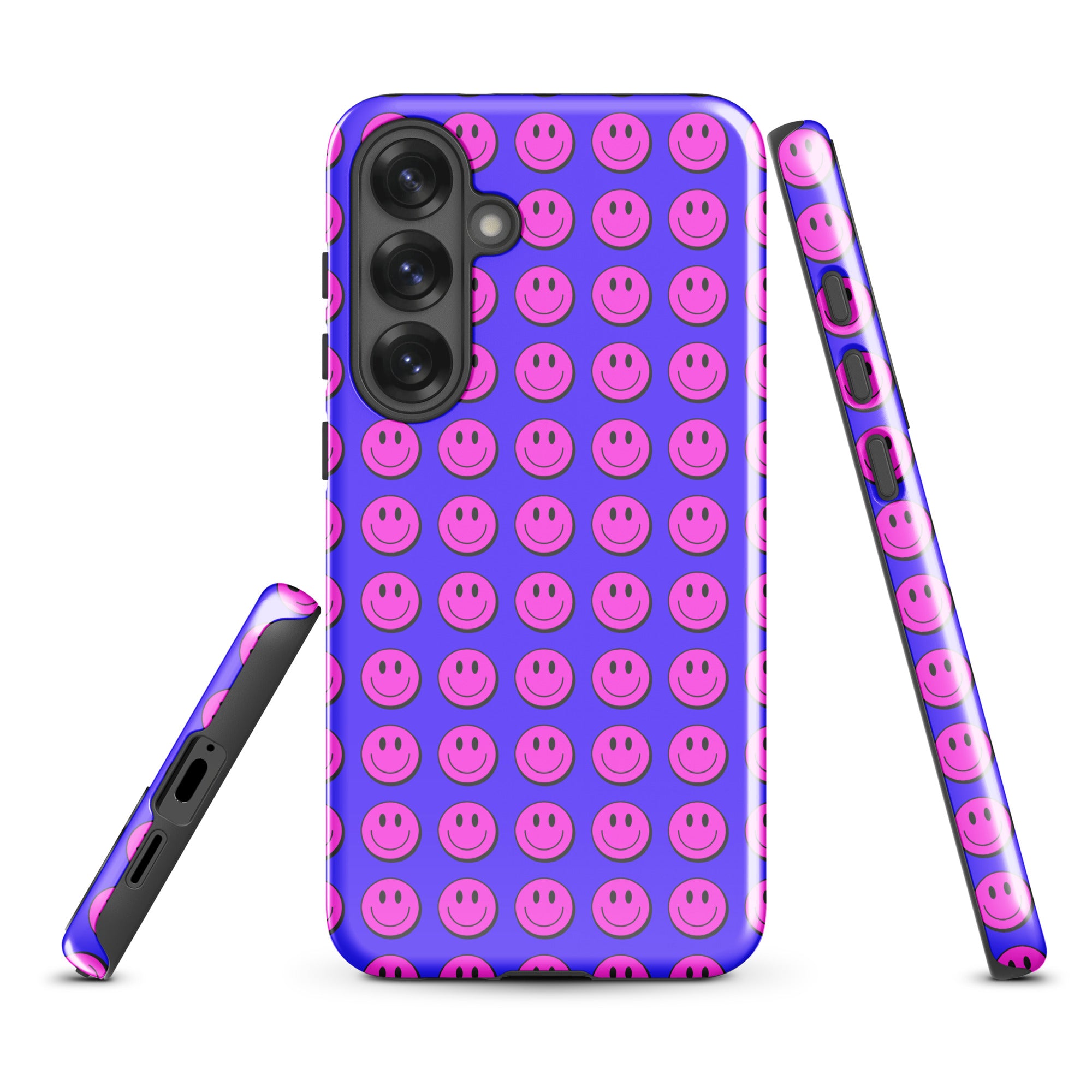 Bold Pink Smiley Tough Case for Samsung