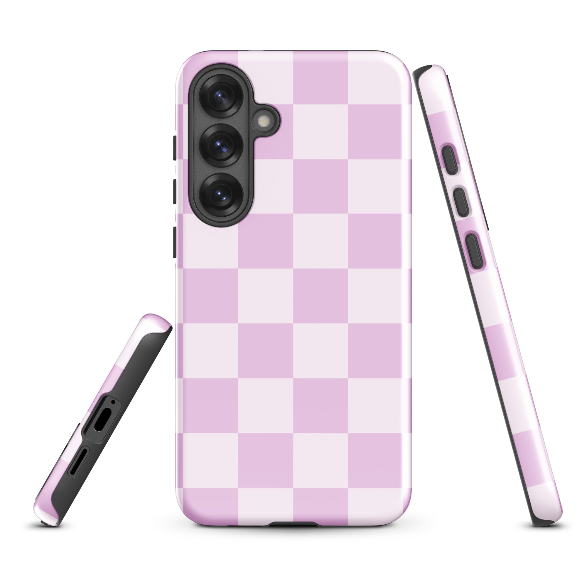 Lilac Checkered Print Tough Case for Samsung