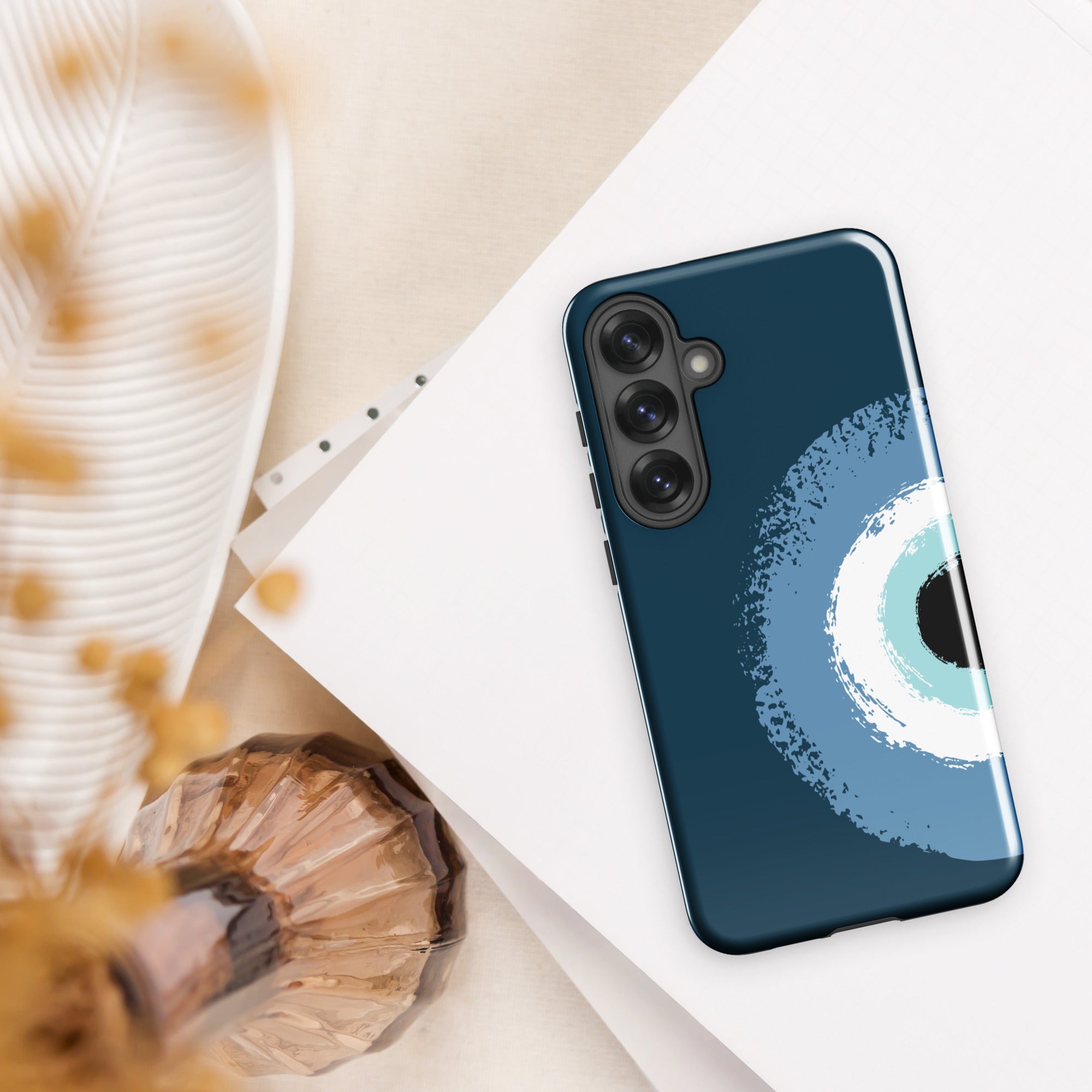 Royal Blue Evil Eye Tough Case for Samsung