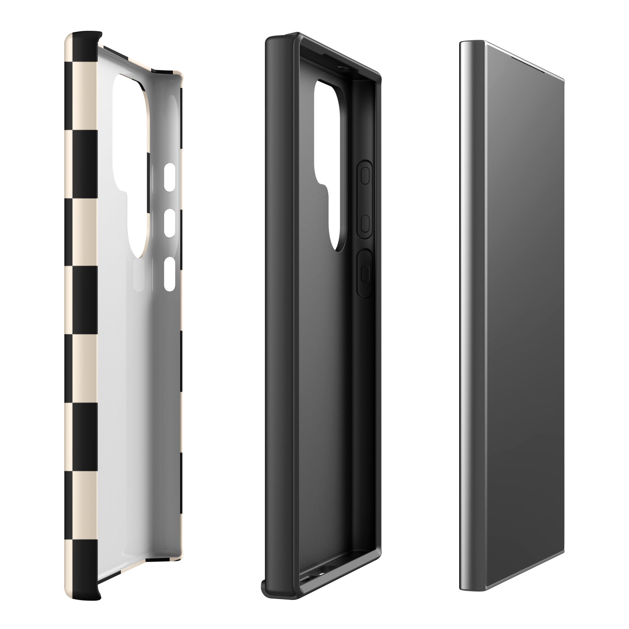 Black Cream Checkerboard Tough Case for Samsung