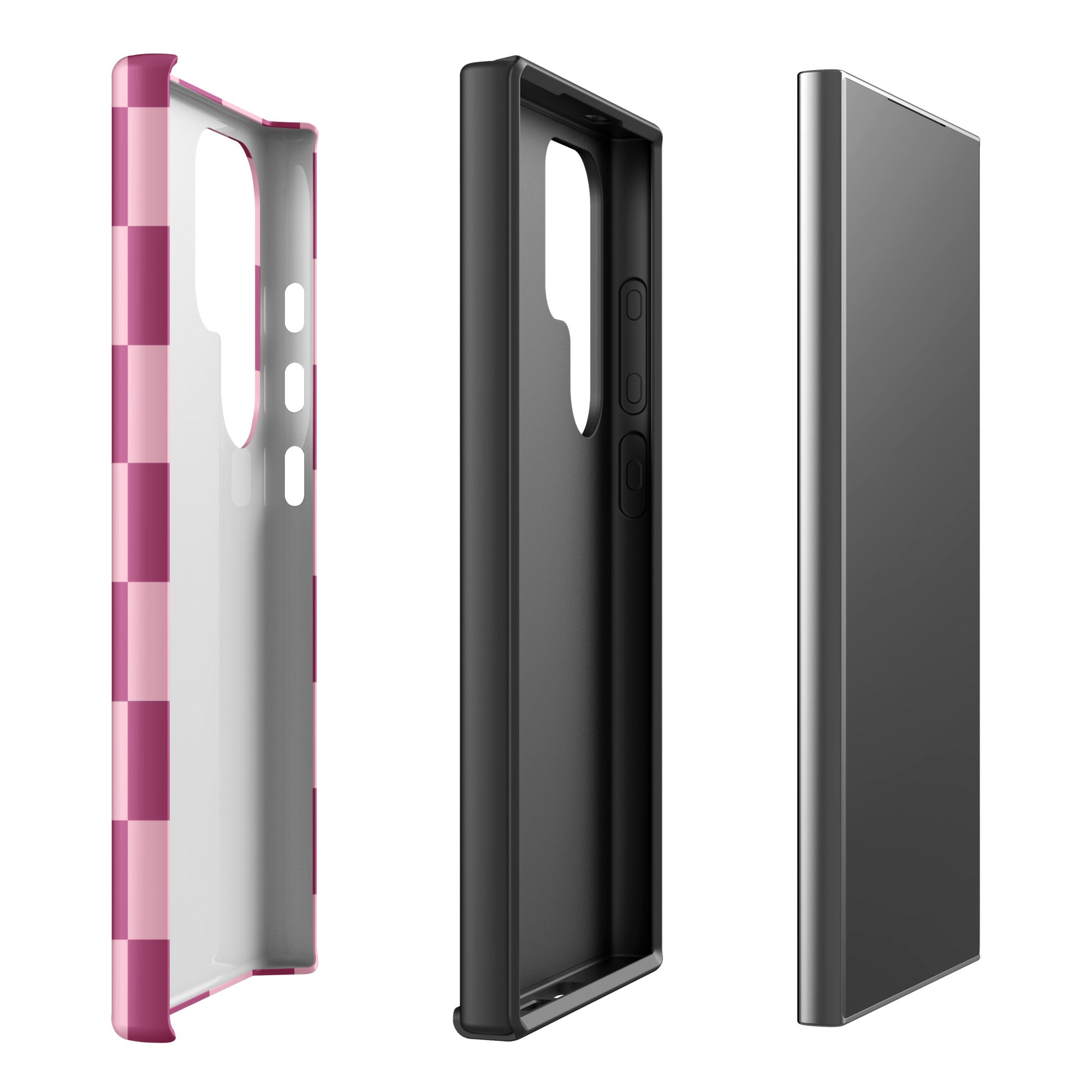 Berry Pink Checkerboard Tough Case for Samsung