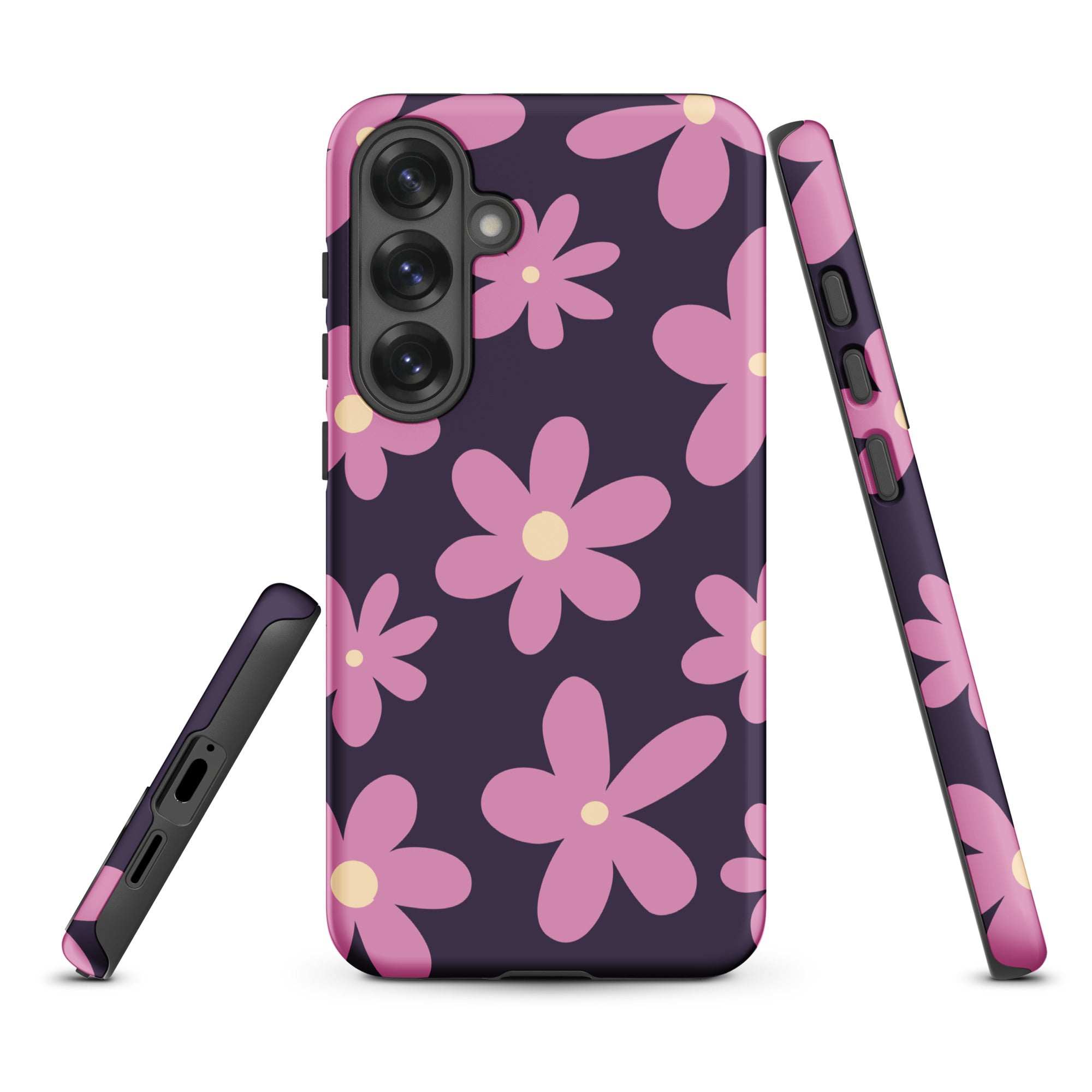 Retro Purple Daisy Tough Case for Samsung