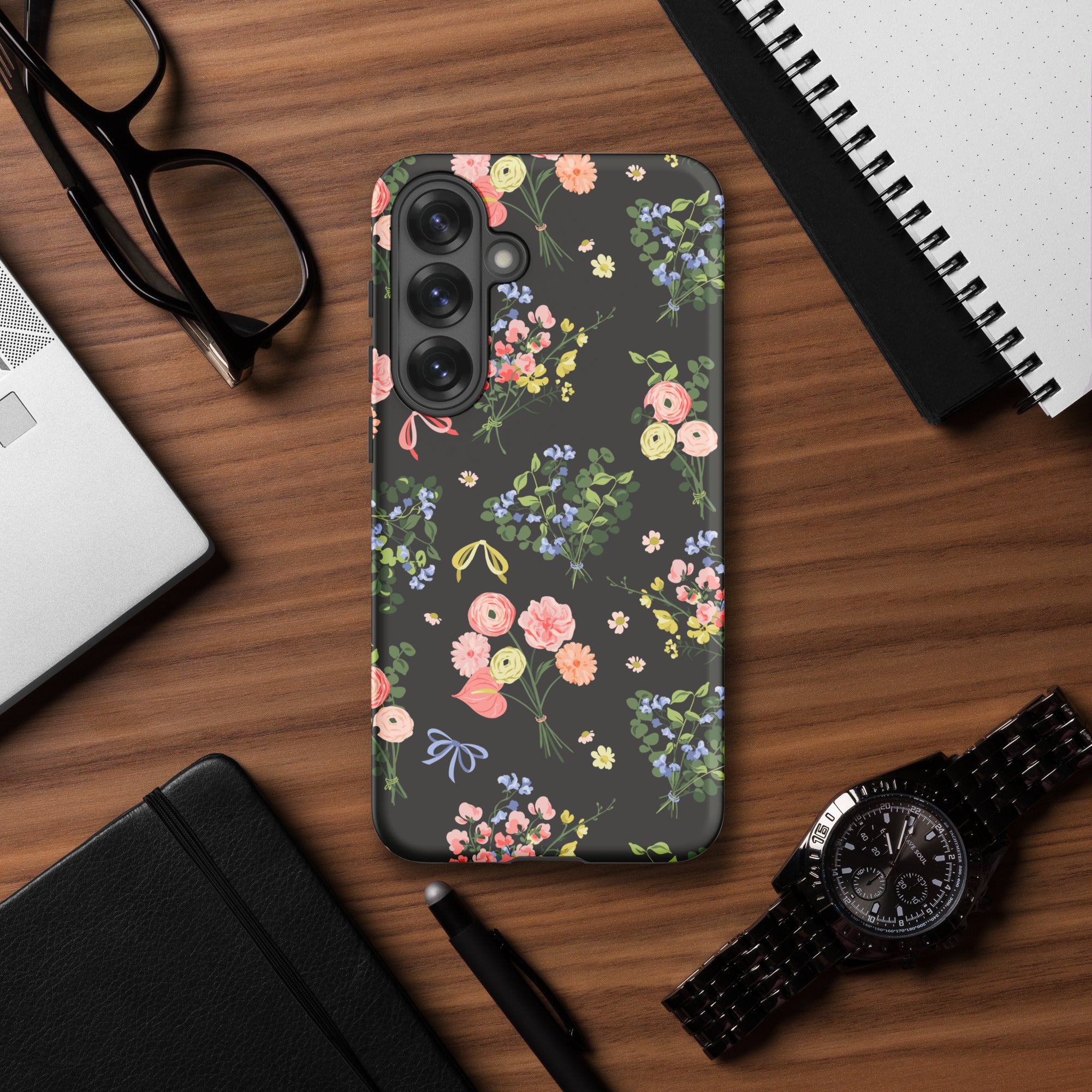 Dark Floral Bouquet Tough Case for Samsung