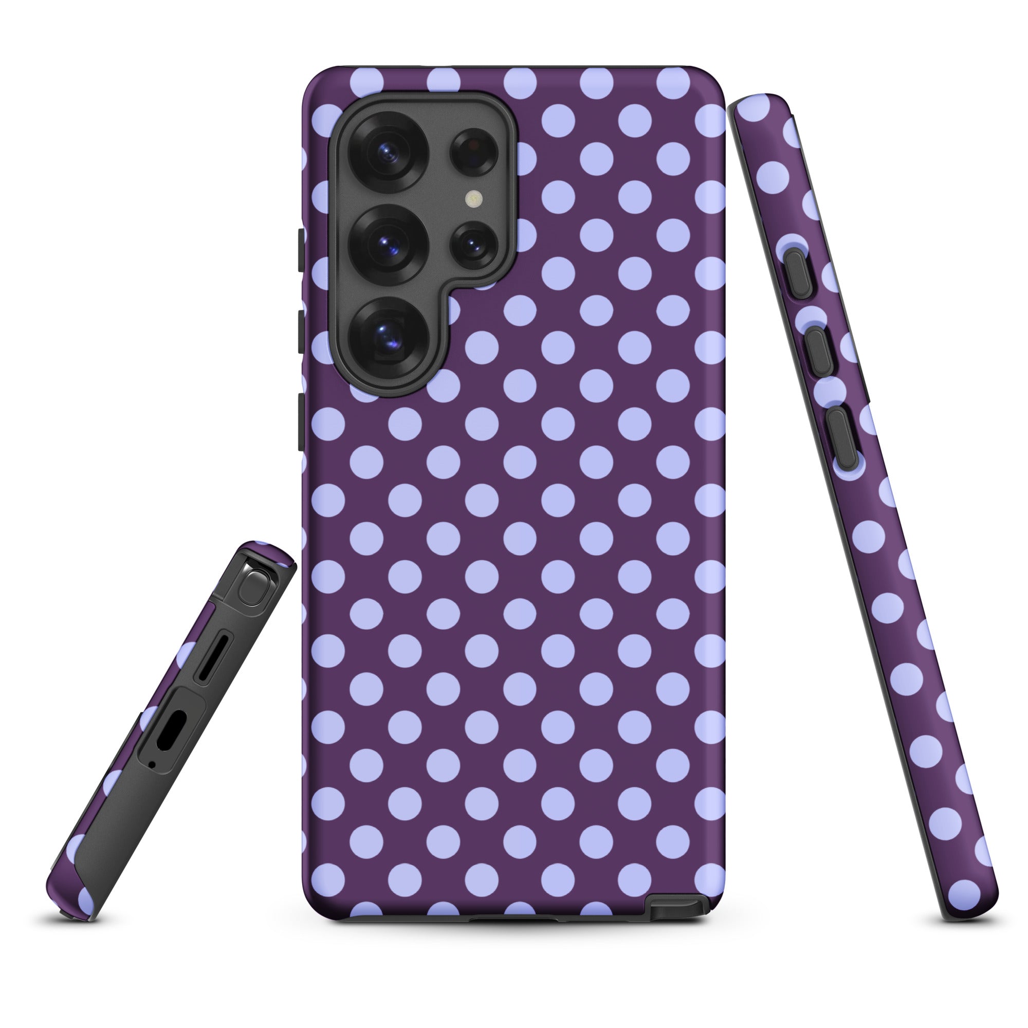 Deep Purple Lavender Polka Dot Tough Case for Samsung