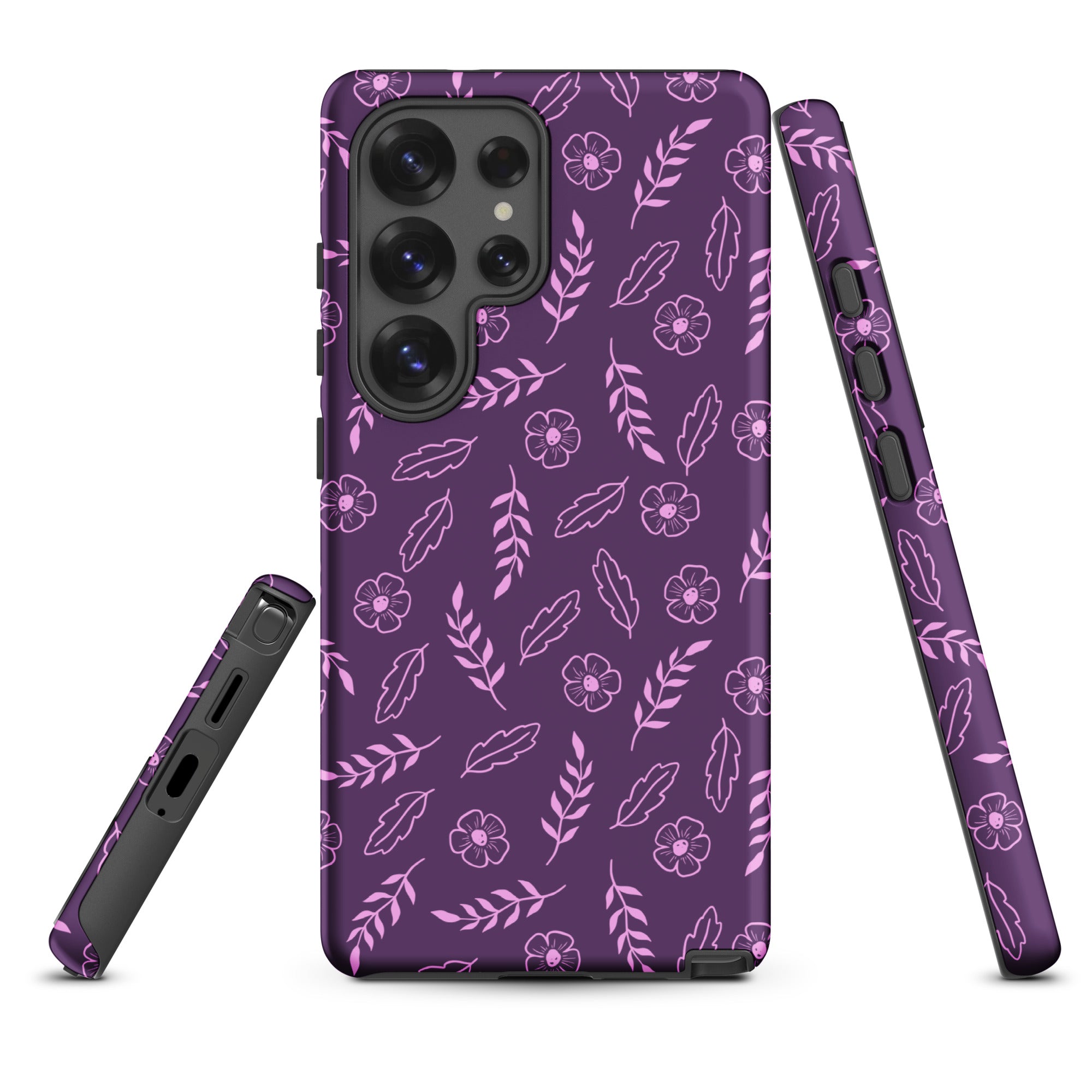 Murasaki Purple Floral Botanical Tough Case for Samsung