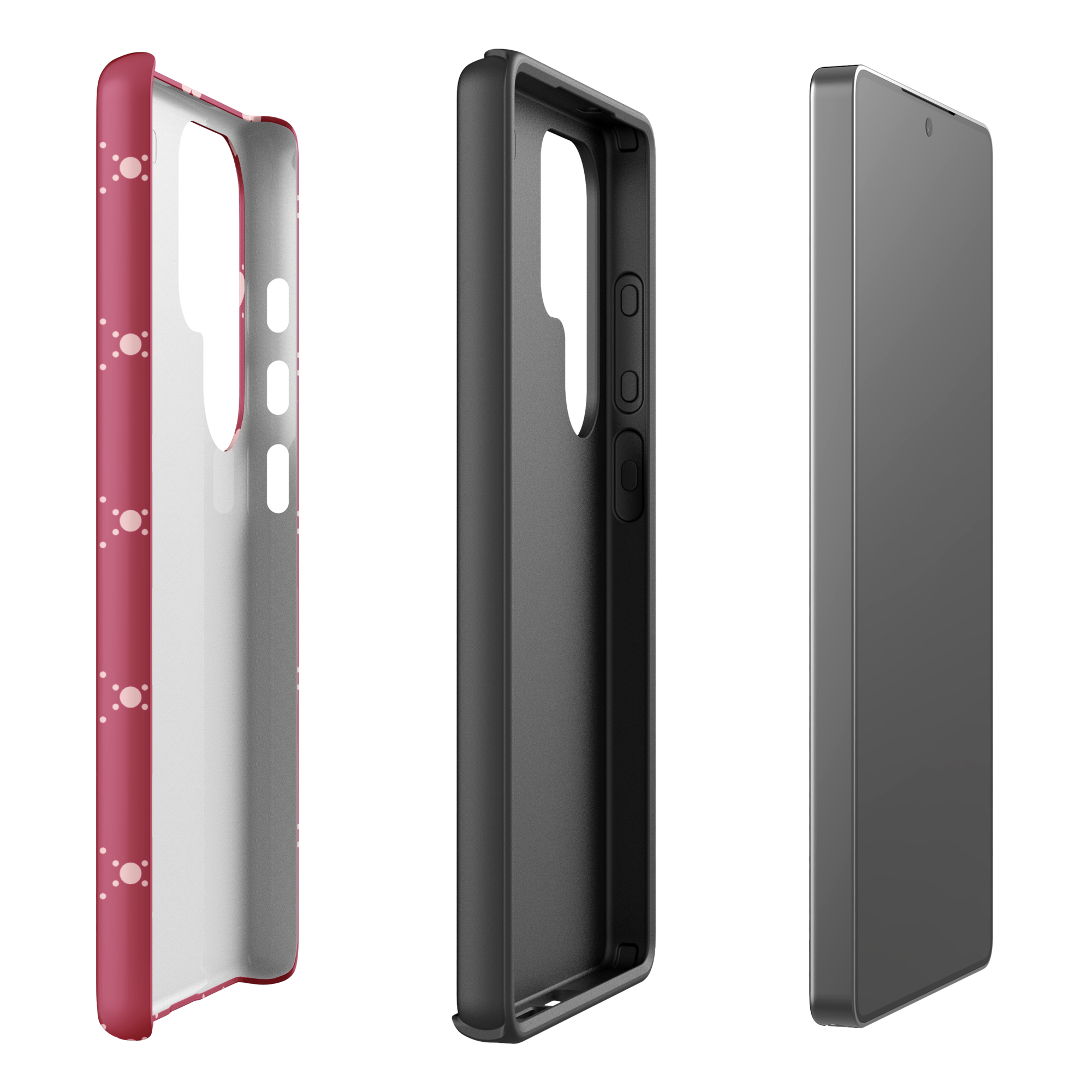 Roseberry Pink Heart Lattice Tough Case for Samsung