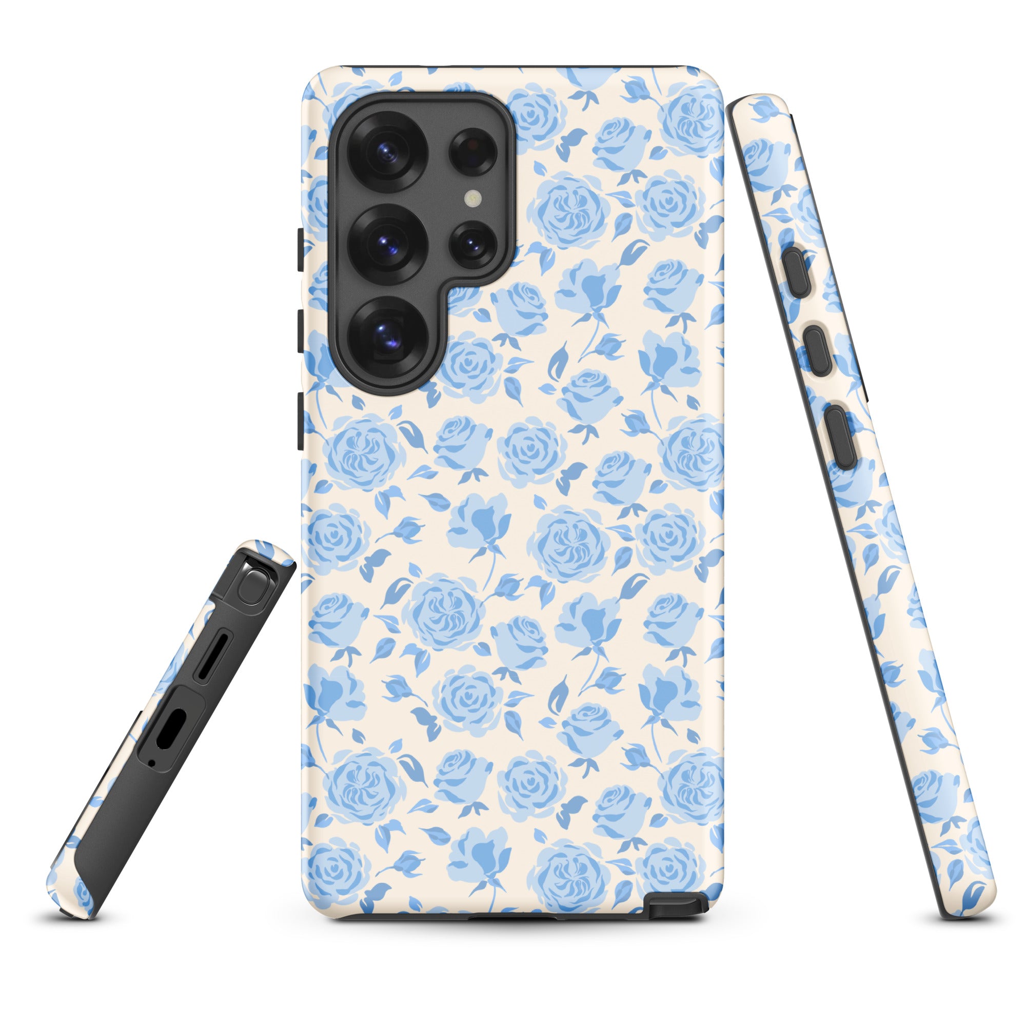 Soft Blue Rose Toile Tough Case for Samsung