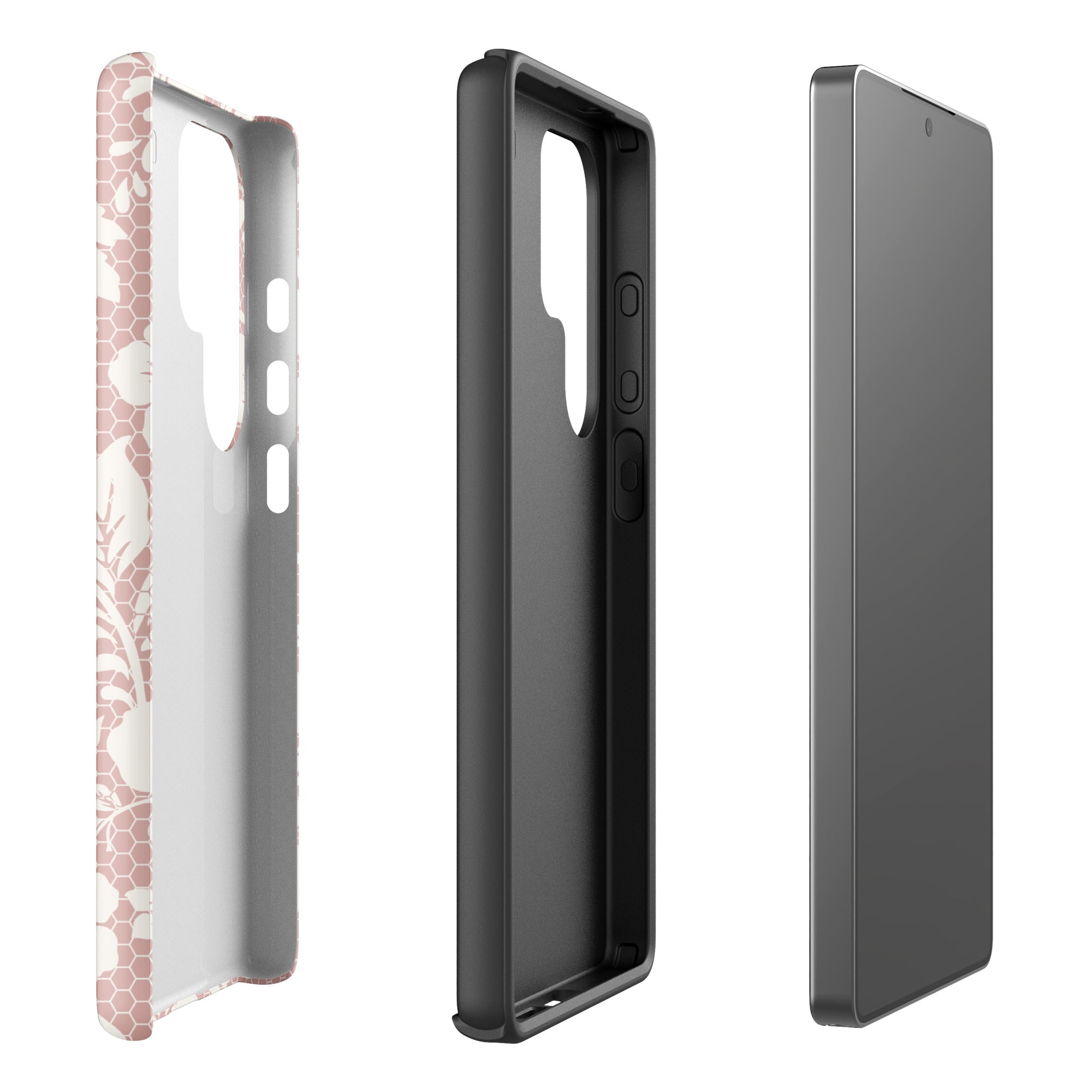 Soft Blush Lace Bloom Tough Case for Samsung