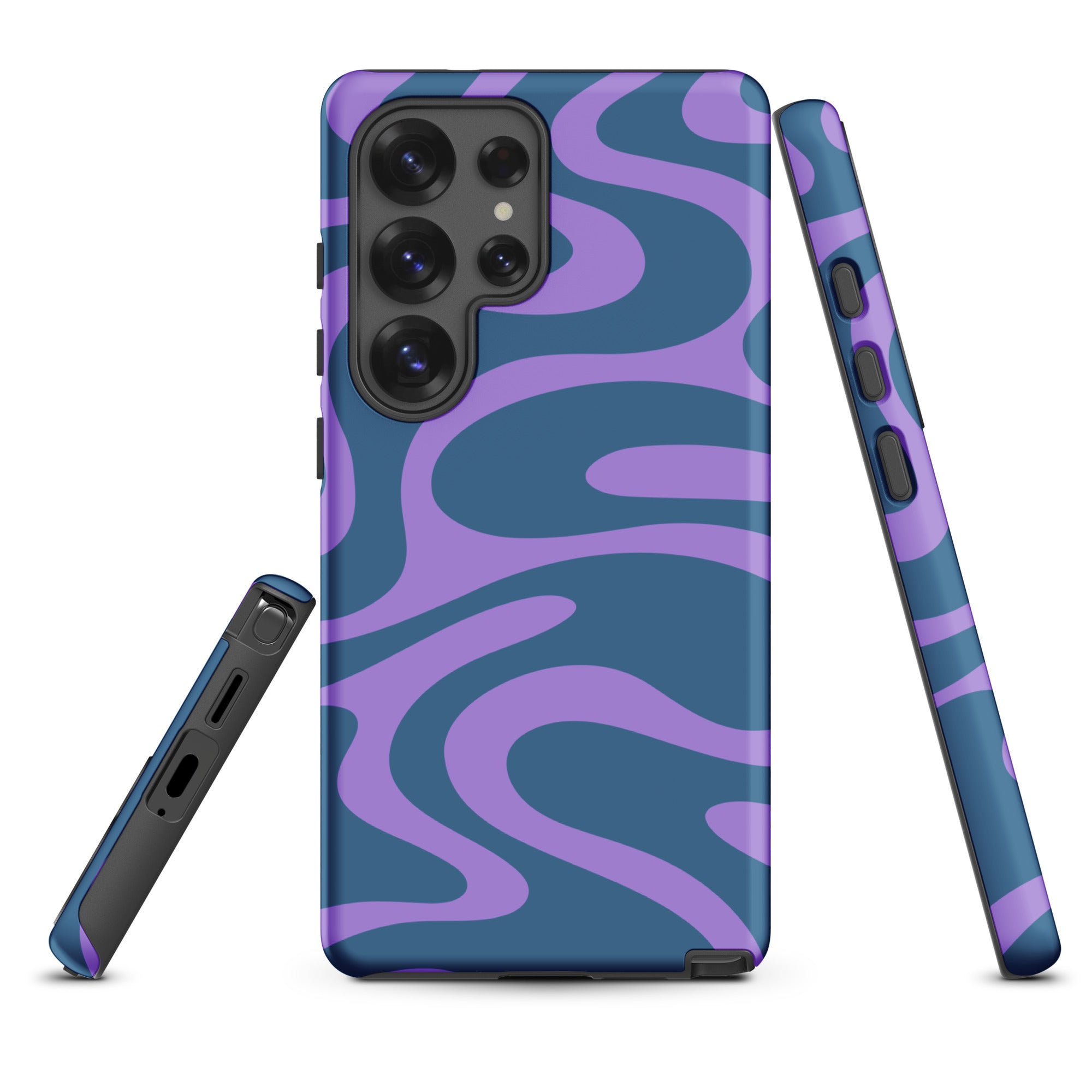 Denim Blue Lavender Retro Wave Tough Case for Samsung