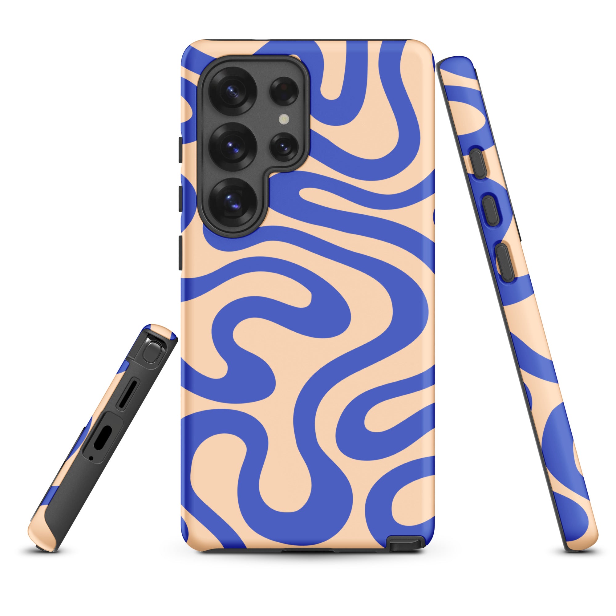 Sand Blue Retro Wave Tough Case for Samsung