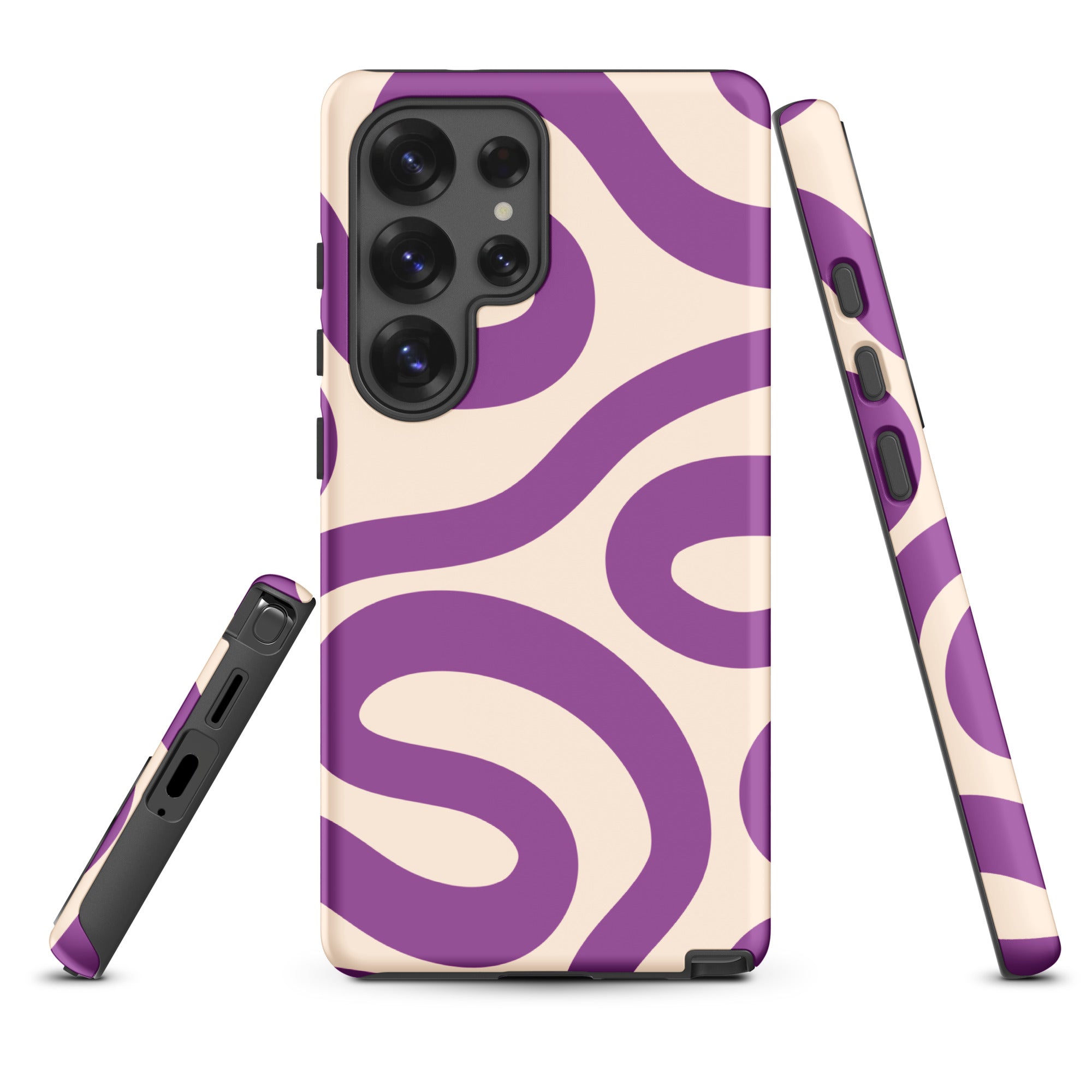 Cream Lavender Retro Wave Tough Case for Samsung