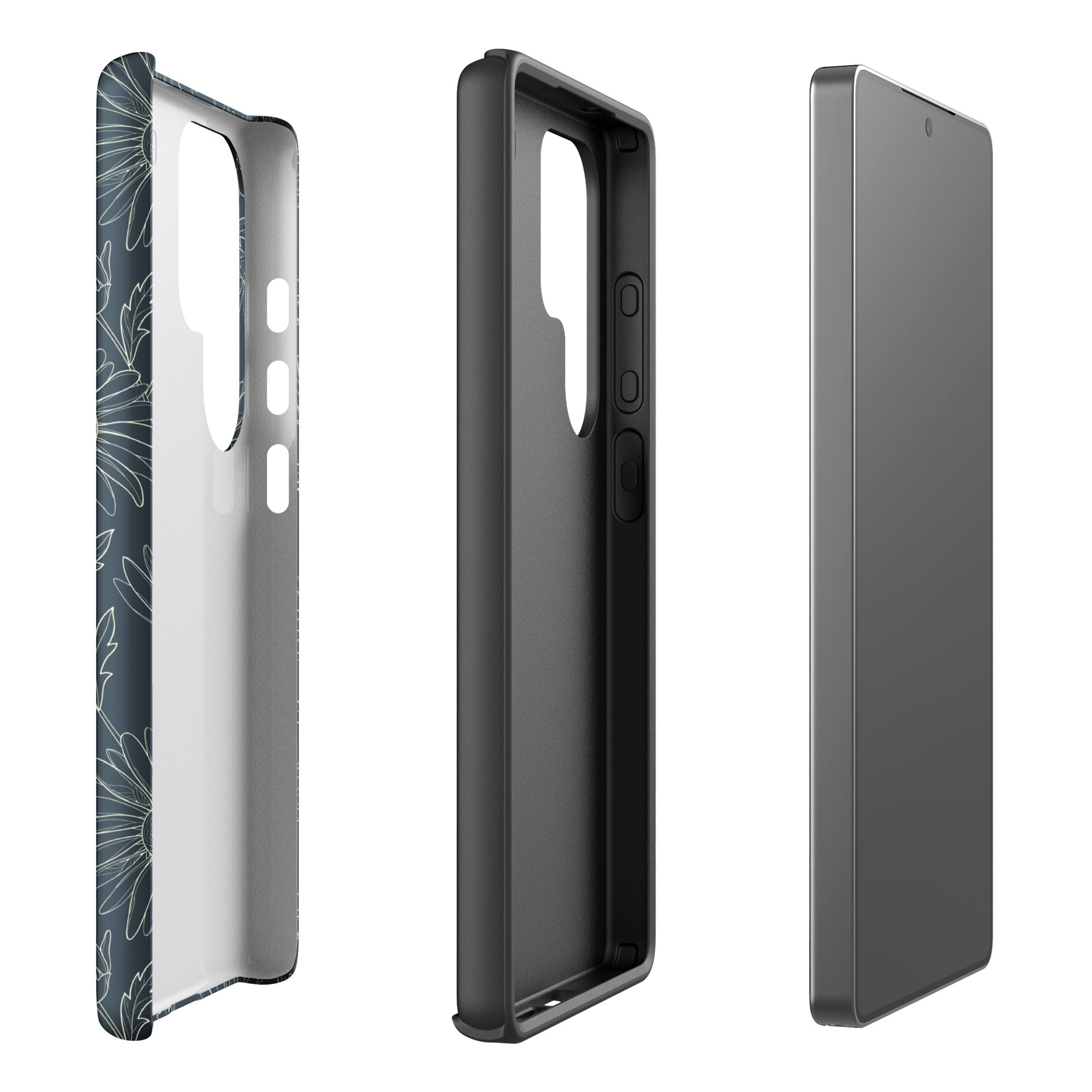 Slate Daisy Line Art Tough Case for Samsung