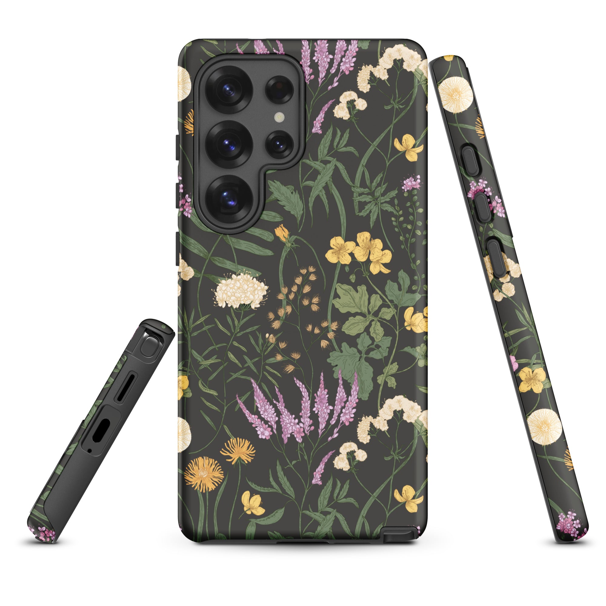 Dark Wildflower Floral Tough Case for Samsung