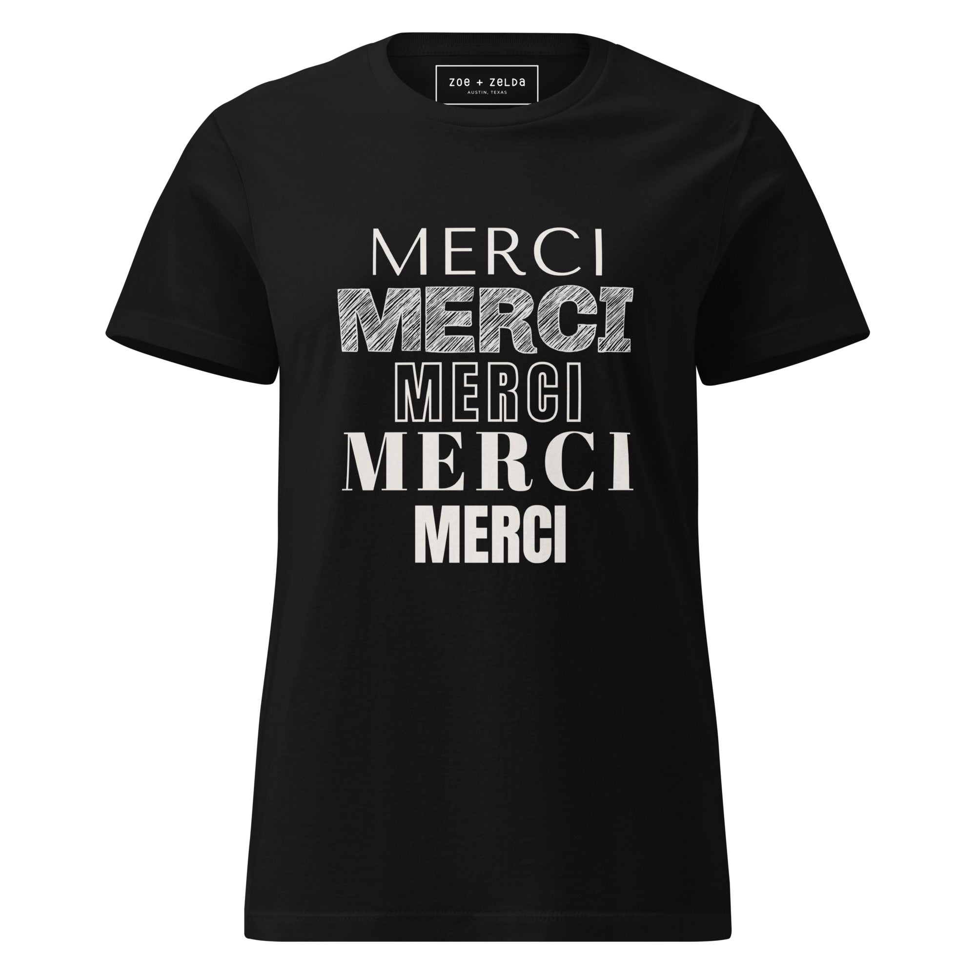 Merci Text Graphic Tee