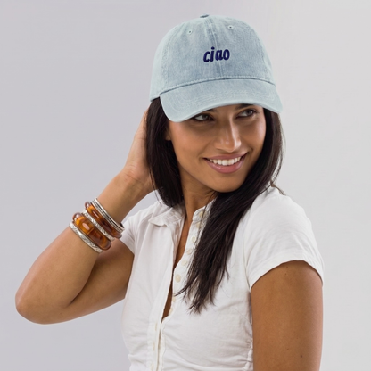 Ciao Light Blue Denim Baseball  Hat