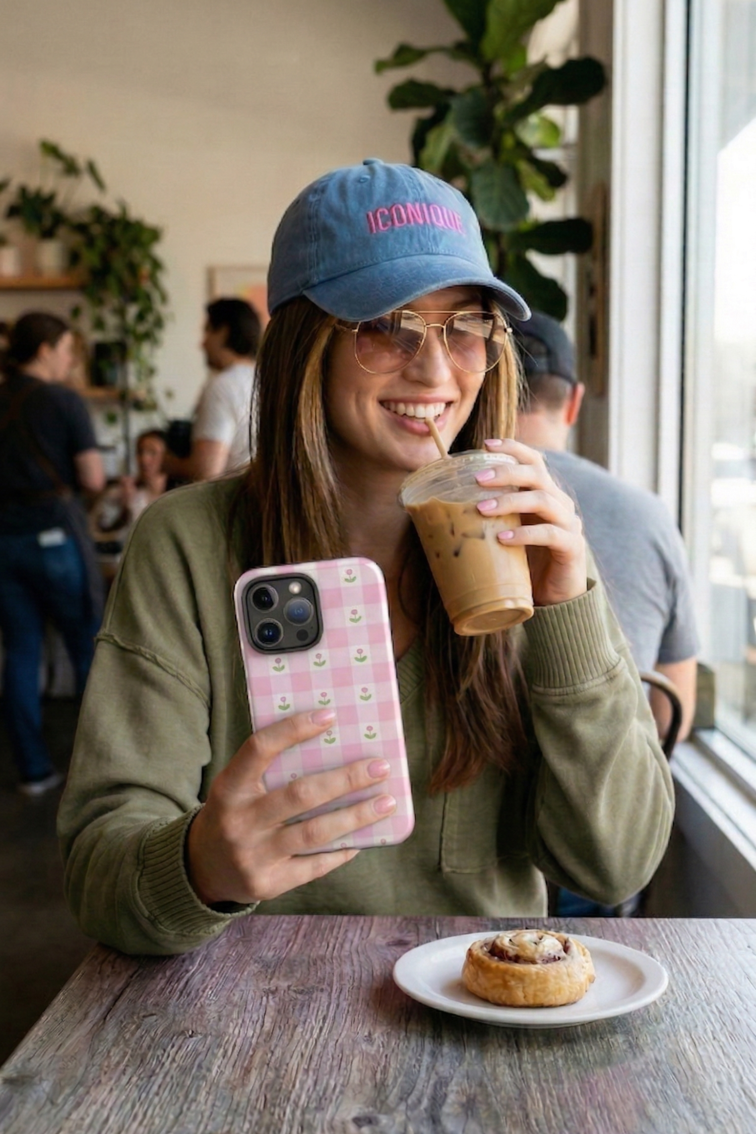 ICONIQUE Embroidered Denim Dad Hat