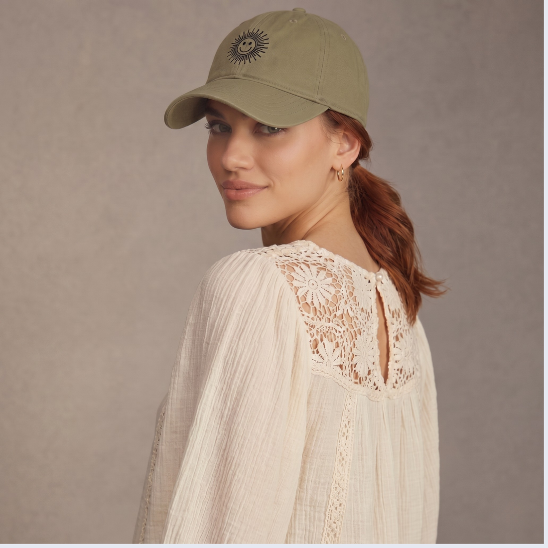 Smiley Sun Organic Cotton Dad Hat
