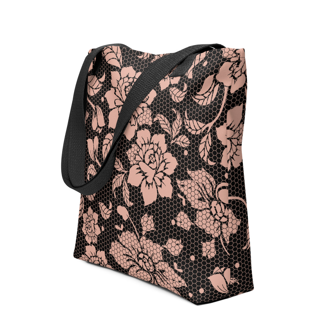 Vintage Rose Lace Tote