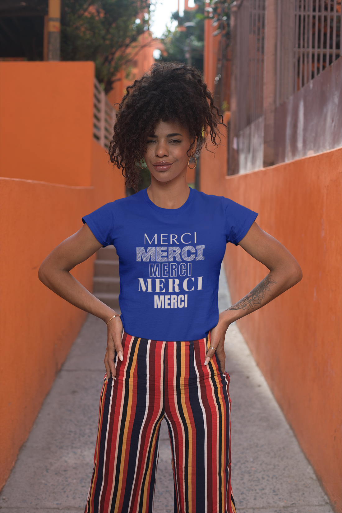 Merci Text Graphic Tee