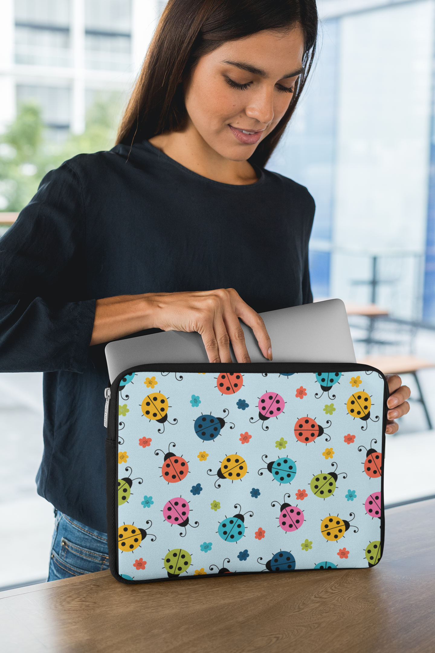 Ladybug Charm Laptop Sleeve