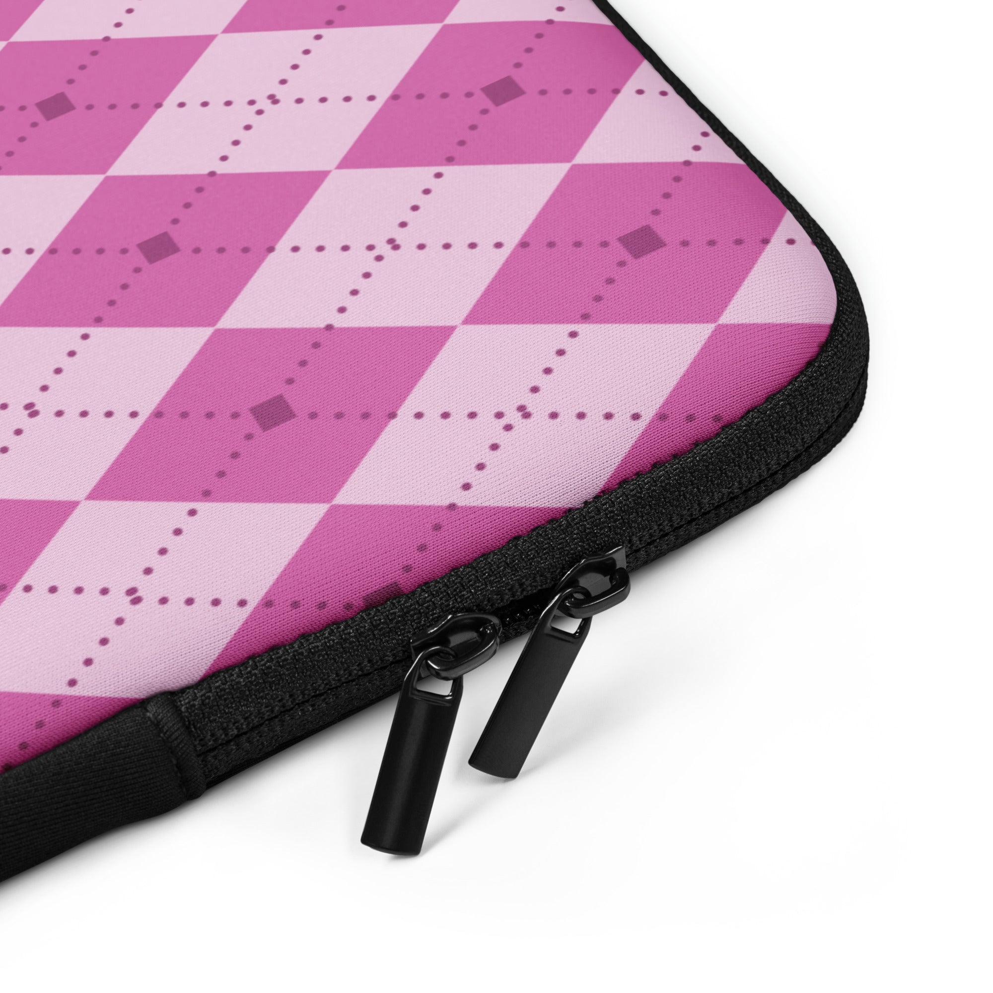 Pretty in Pink Argyle Laptop Sleeve