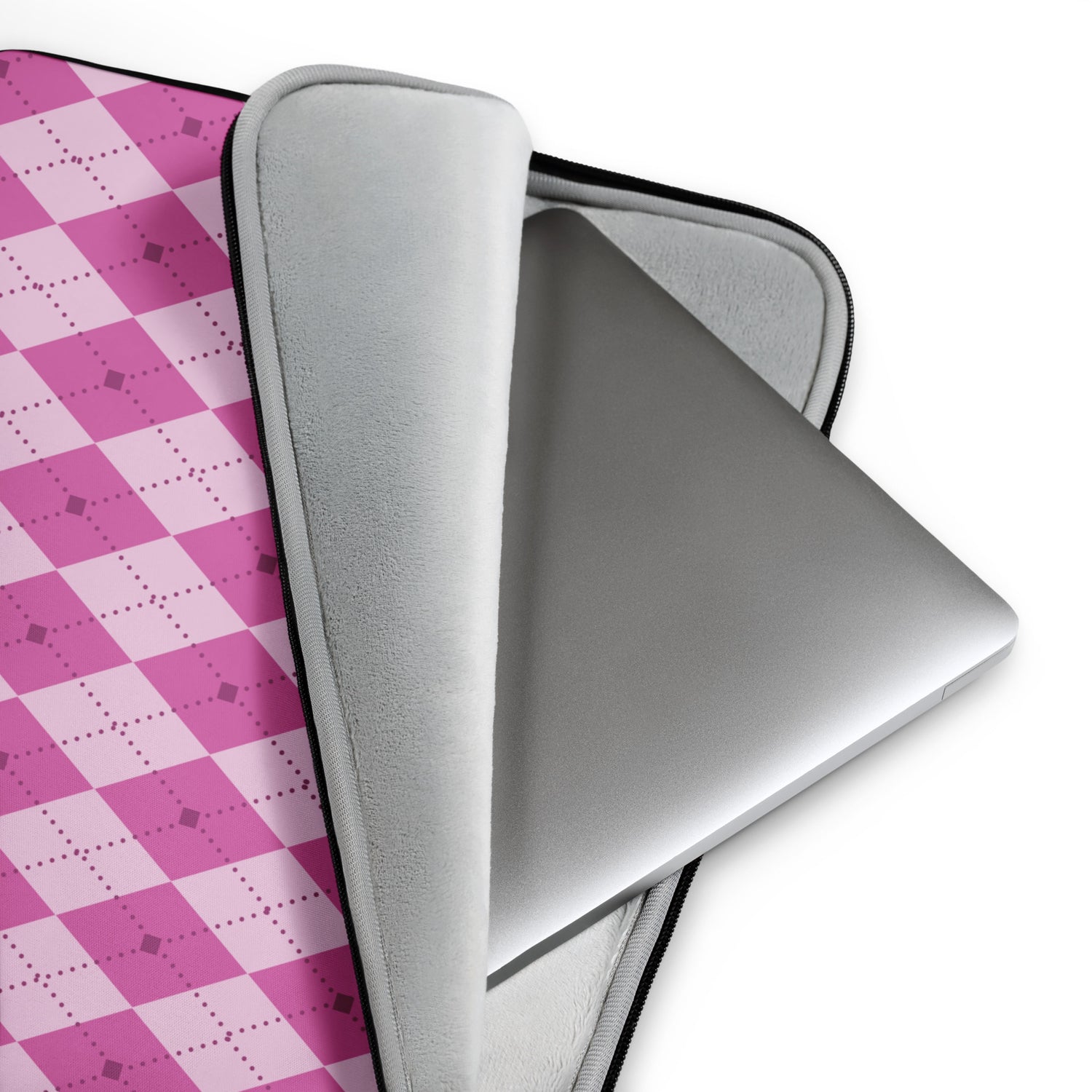 Pretty in Pink Argyle Laptop Sleeve