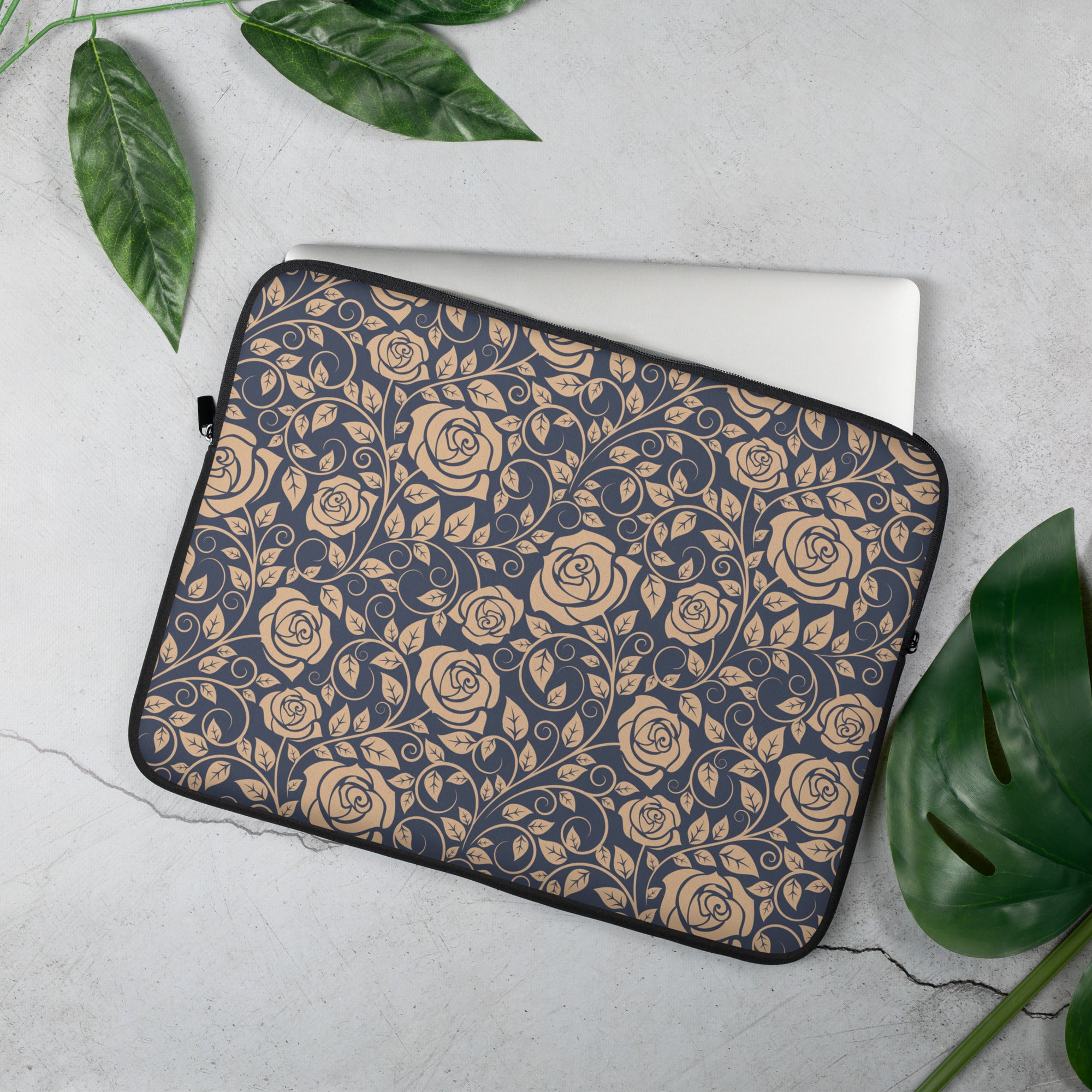 Midnight Rose Garden Laptop Sleeve