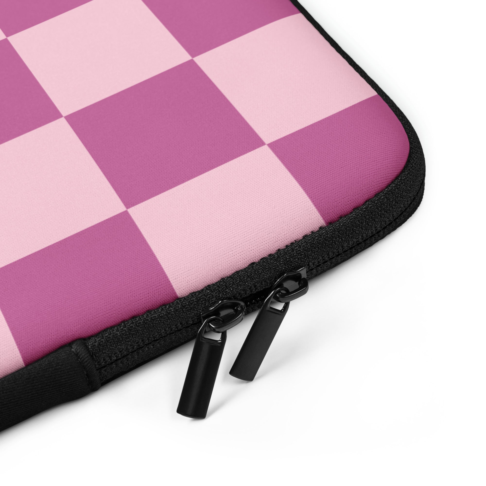 Pink Checkered Laptop Sleeve