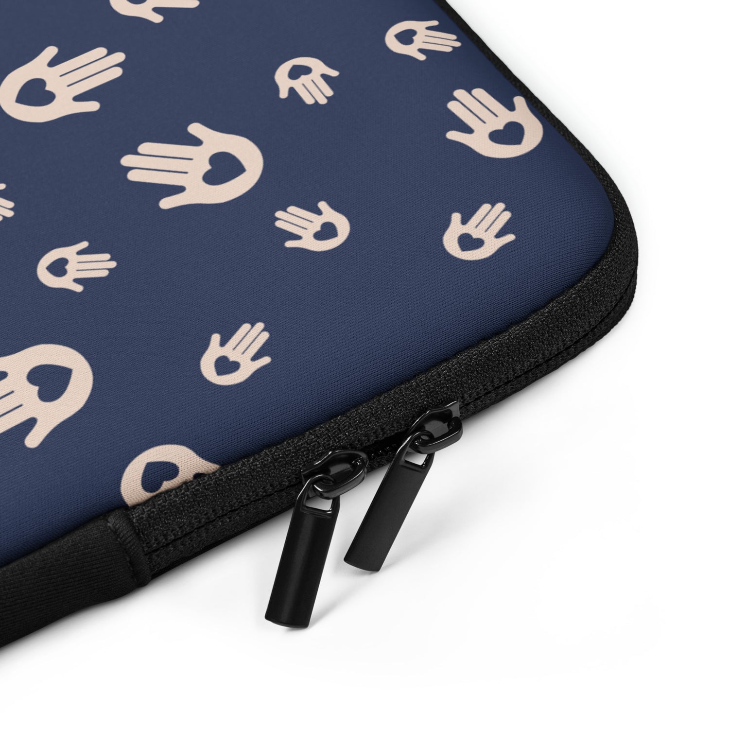 Navy Mystic Hand Symbols Laptop Sleeve