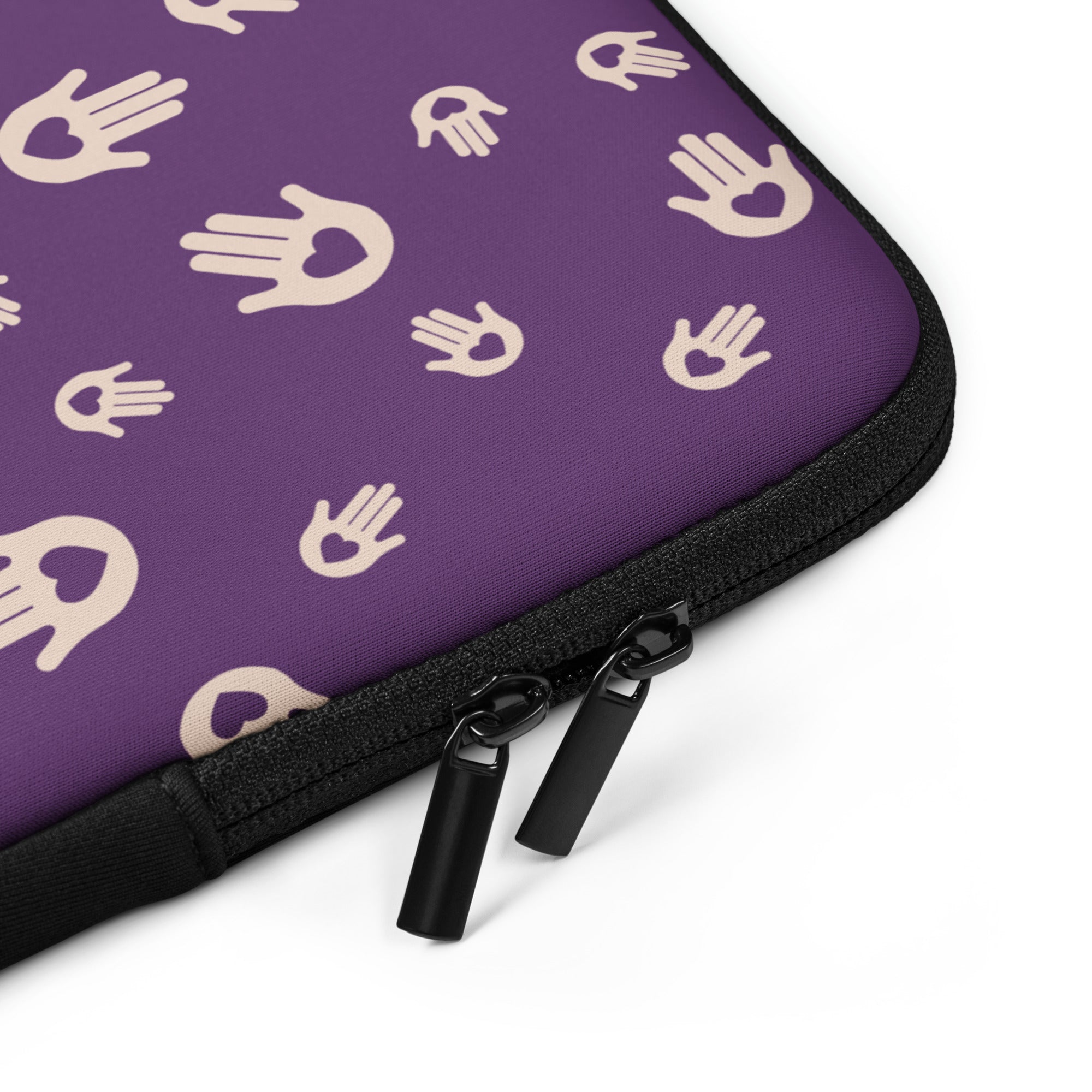 Violet Mystic Hand Symbols Laptop Sleeve