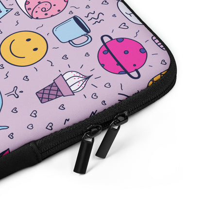 Kawaii Pastel Doodle Laptop Sleeve