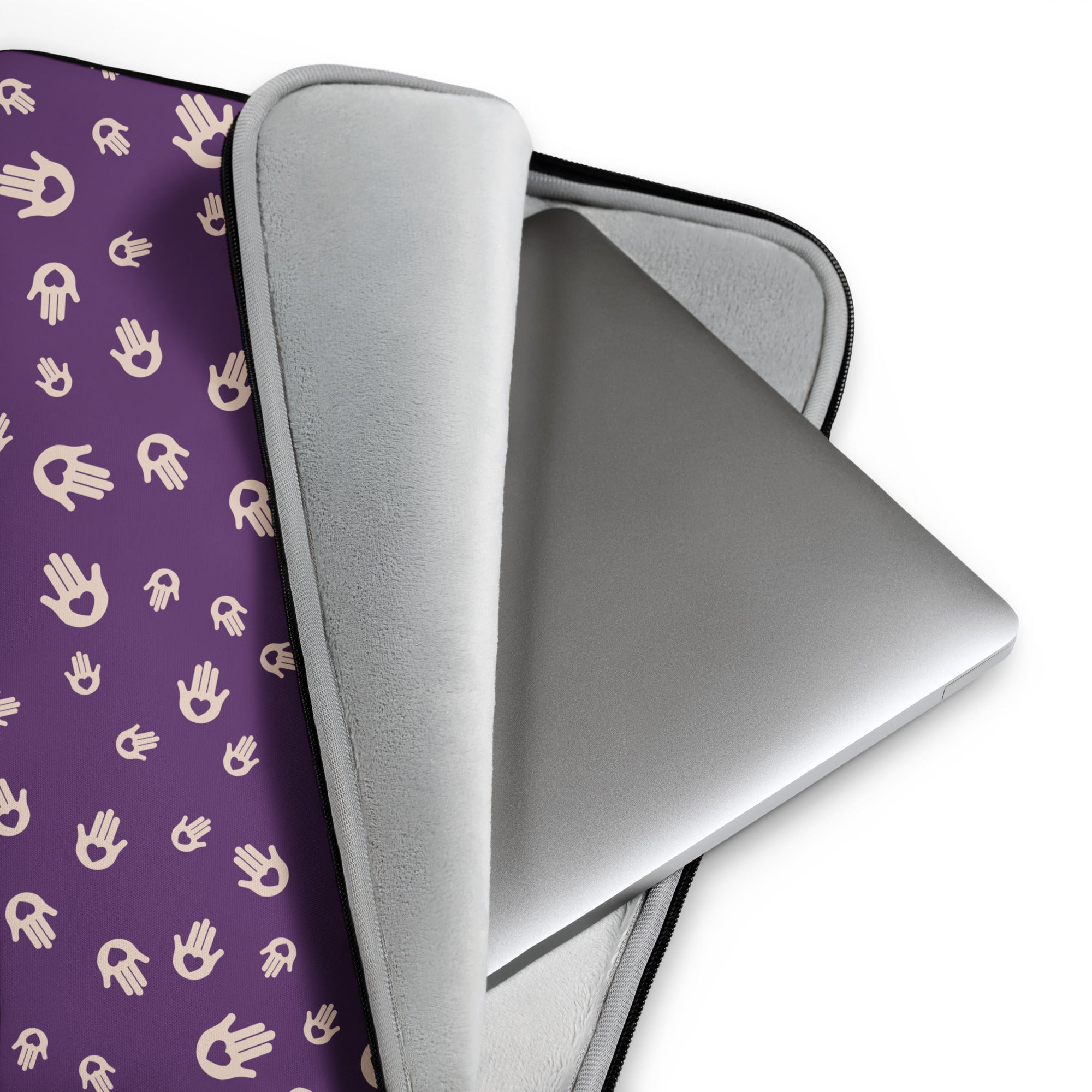 Violet Mystic Hand Symbols Laptop Sleeve