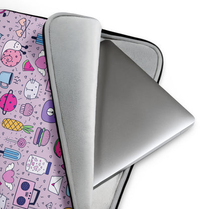 Kawaii Pastel Doodle Laptop Sleeve