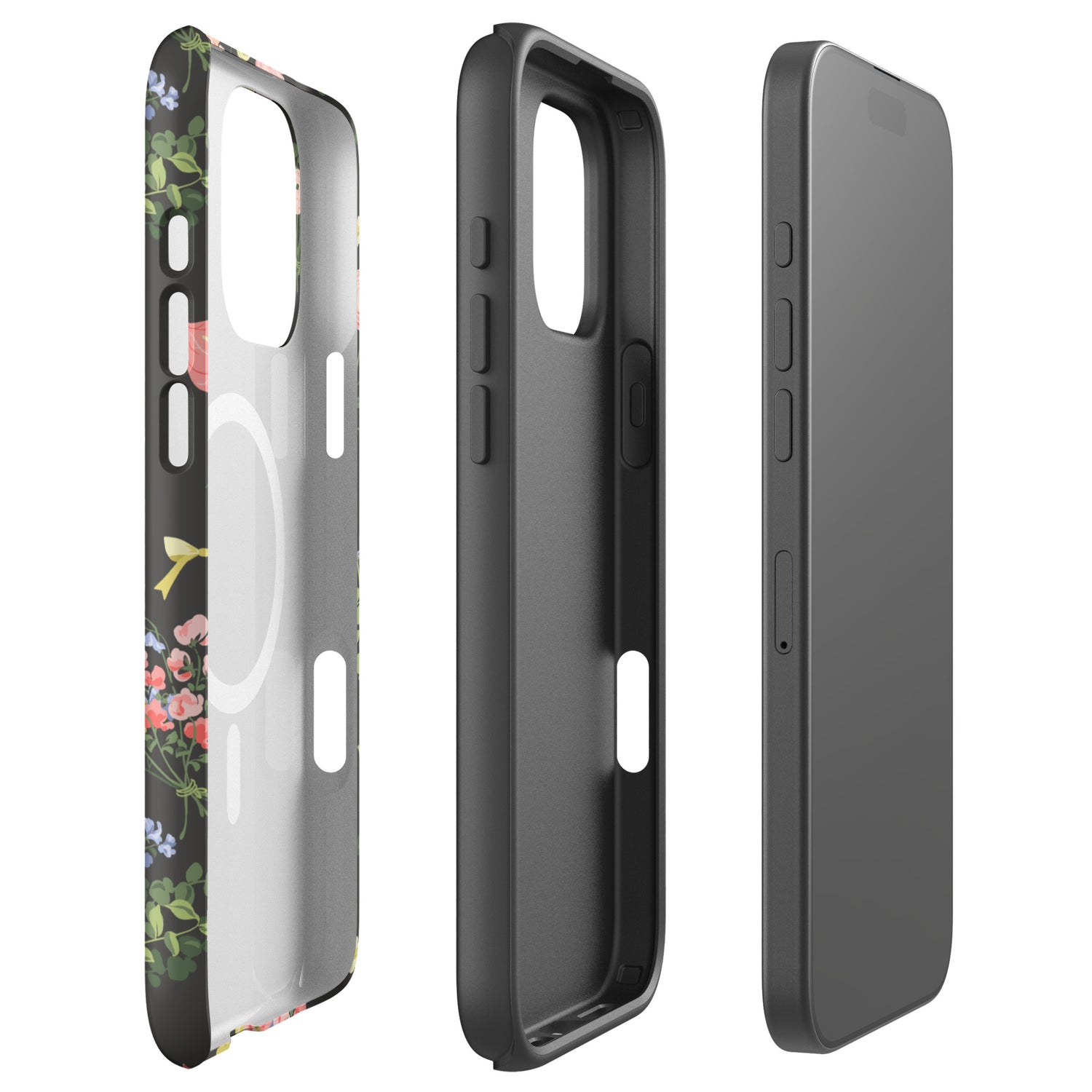 Dark Floral Bouquet MagSafe Tough Case for iPhone