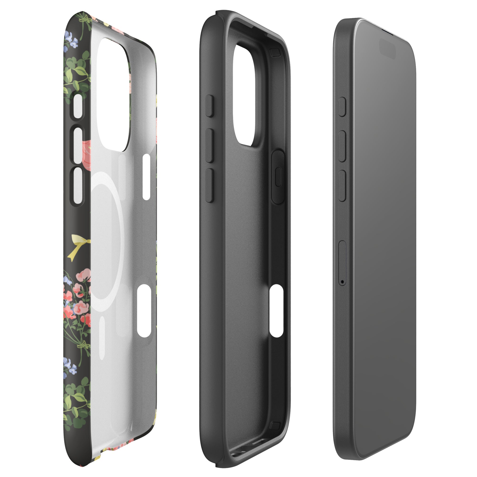 Dark Floral Bouquet MagSafe Tough Case for iPhone