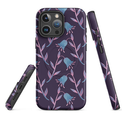 Purple Bellflower MagSafe Tough Case for iPhone