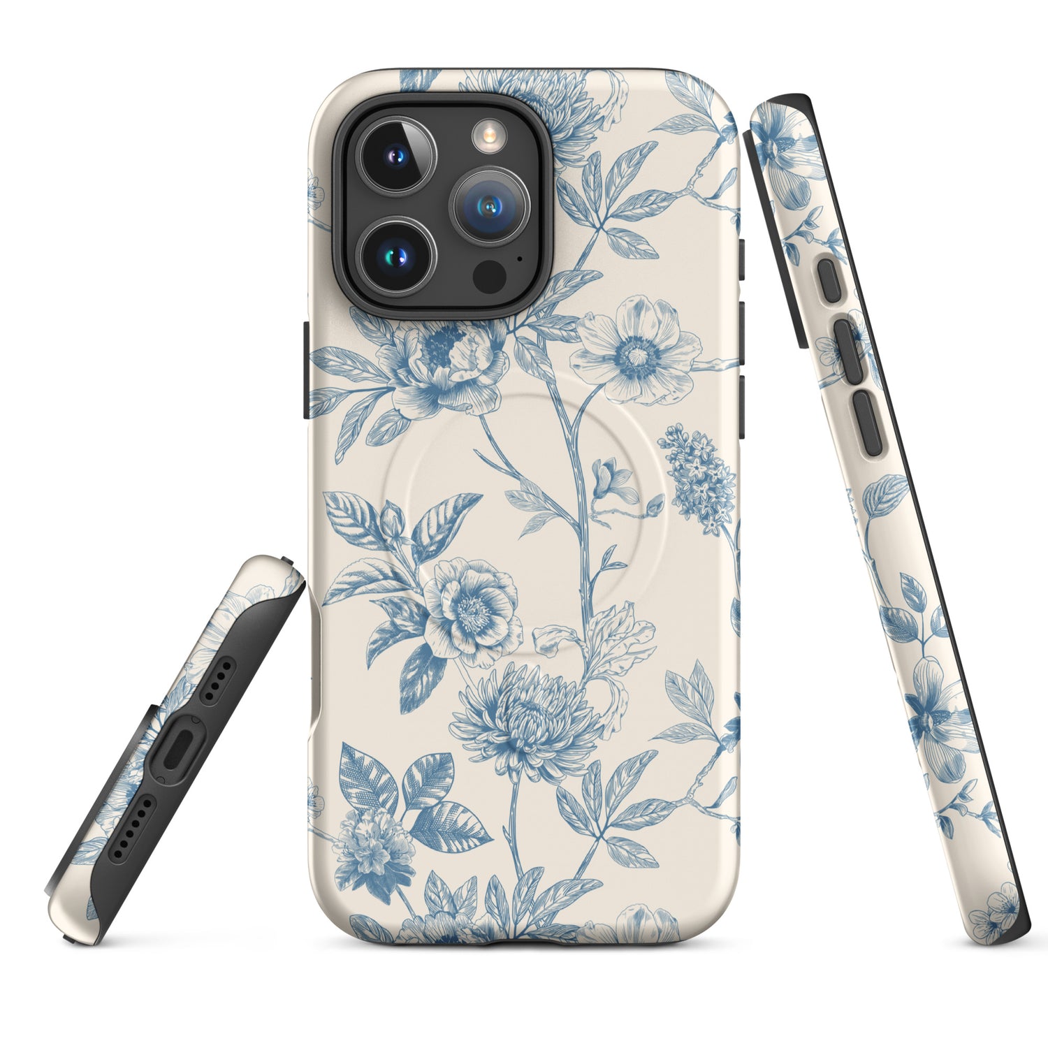 Indigo Bloom MagSafe Tough Case for iPhone