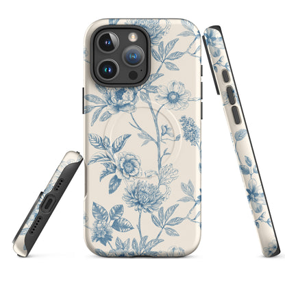 Indigo Bloom MagSafe Tough Case for iPhone