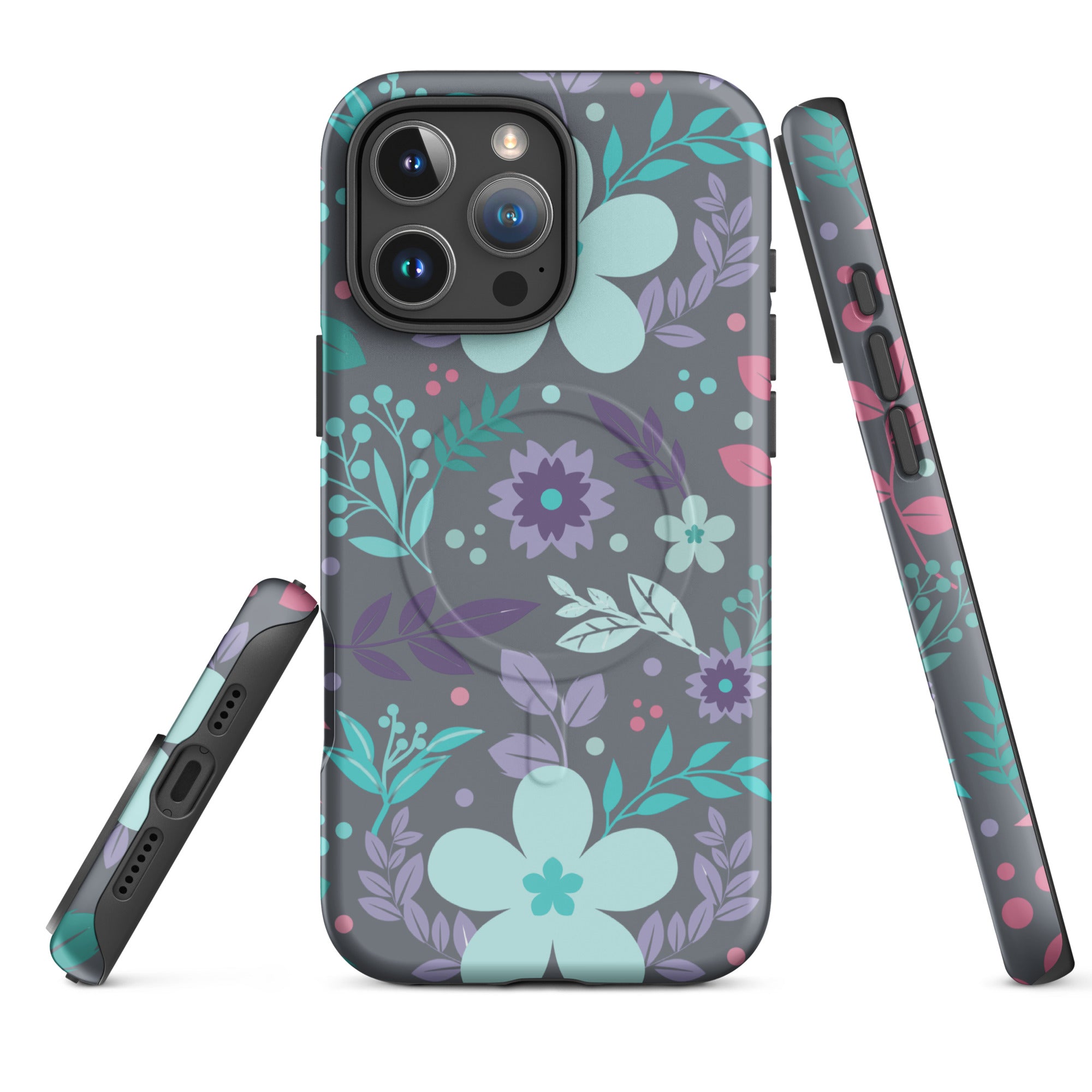 Moody Botanical Bloom MagSafe Tough Case for iPhone