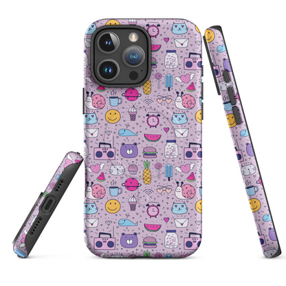 Kawaii Pastel Doodle MagSafe tough case for iPhone