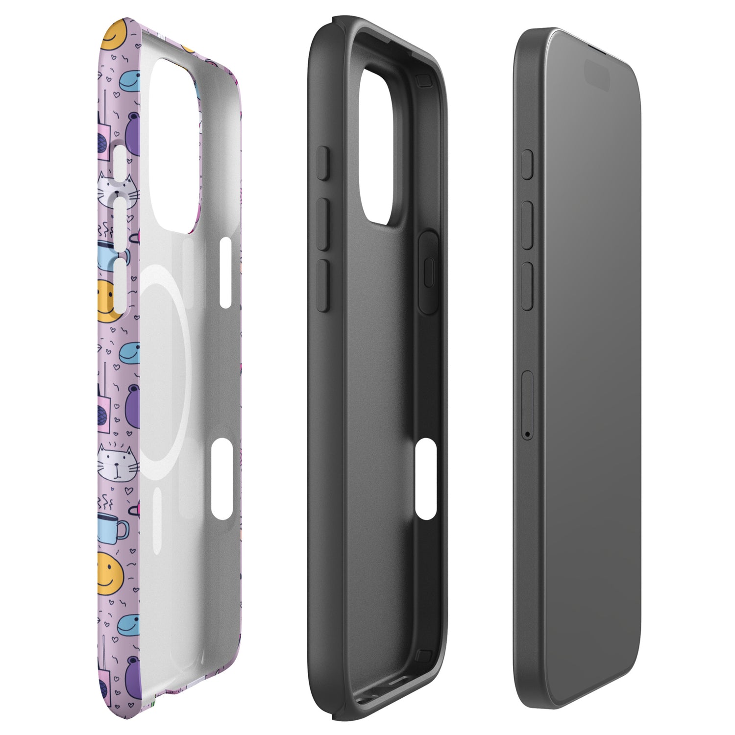 Kawaii Pastel Doodle MagSafe tough case for iPhone