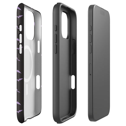 Black &amp; Purple Bats MagSafe Tough Case for iPhone