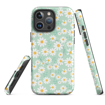 Mint Daisy Delight MagSafe Tough Case for iPhone