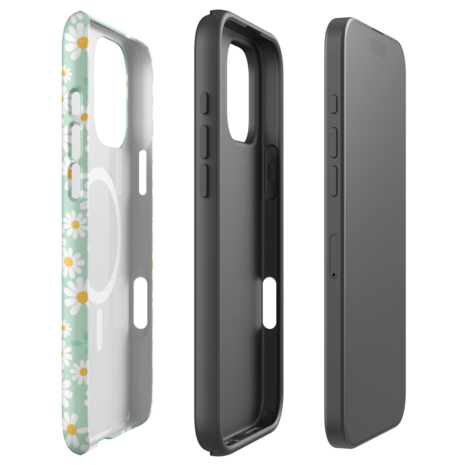 Mint Daisy Delight MagSafe Tough Case for iPhone