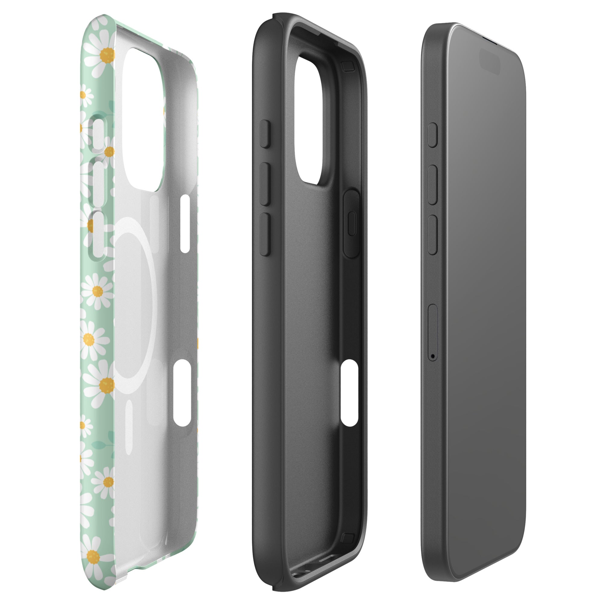 Mint Daisy Delight MagSafe Tough Case for iPhone