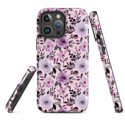 Lilac Bloom Floral MagSafe Tough Case for iPhone