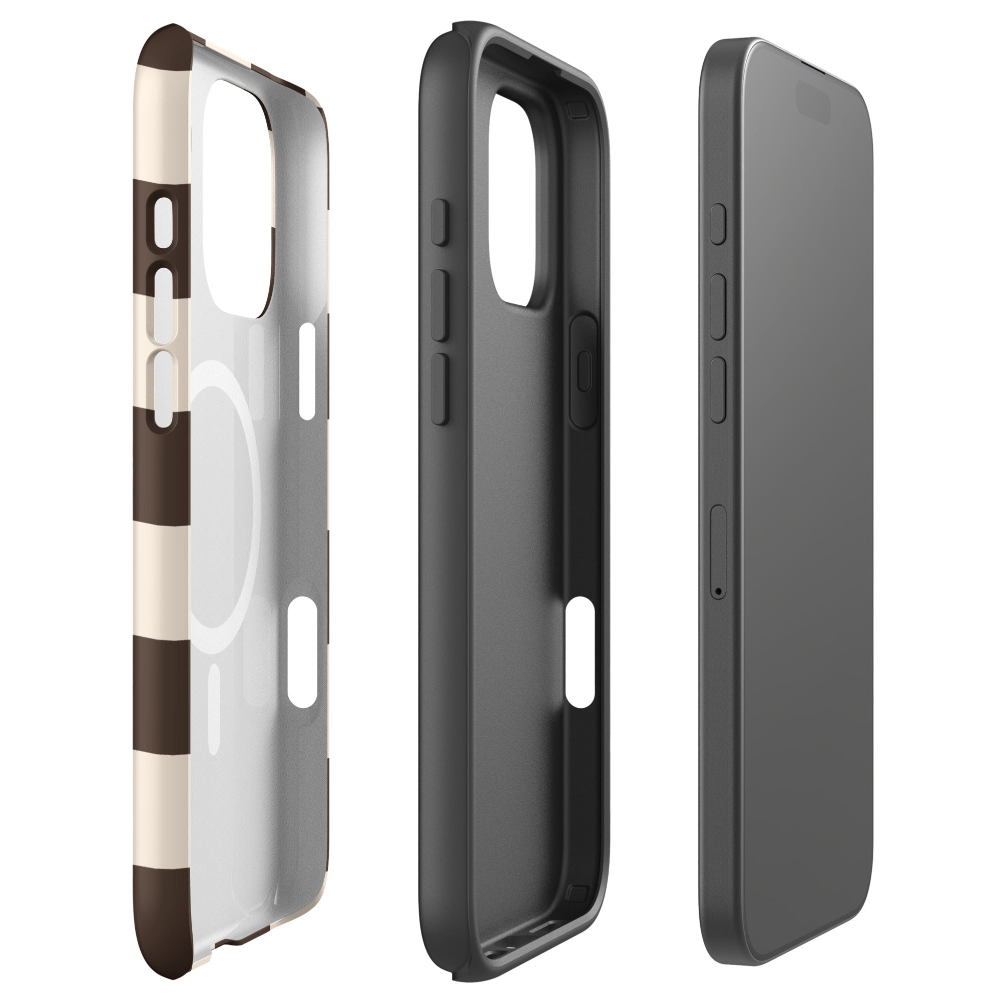 Brown Checkerboard MagSafe Tough Case for iPhone