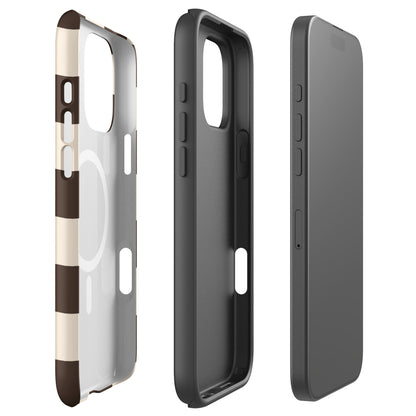 Brown Checkerboard MagSafe Tough Case for iPhone