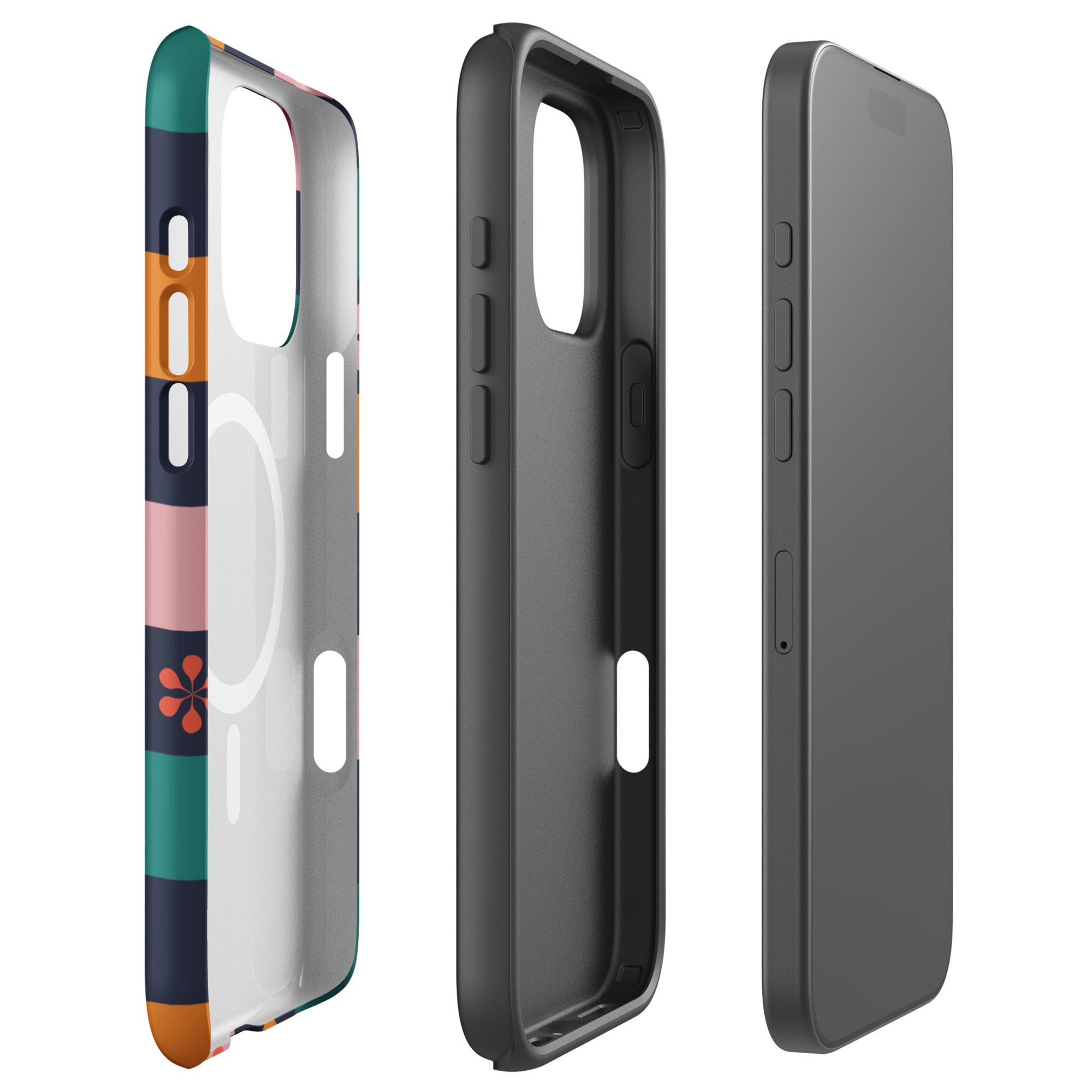 Retro Checkerboard Icons MagSafe Tough Case for iPhone